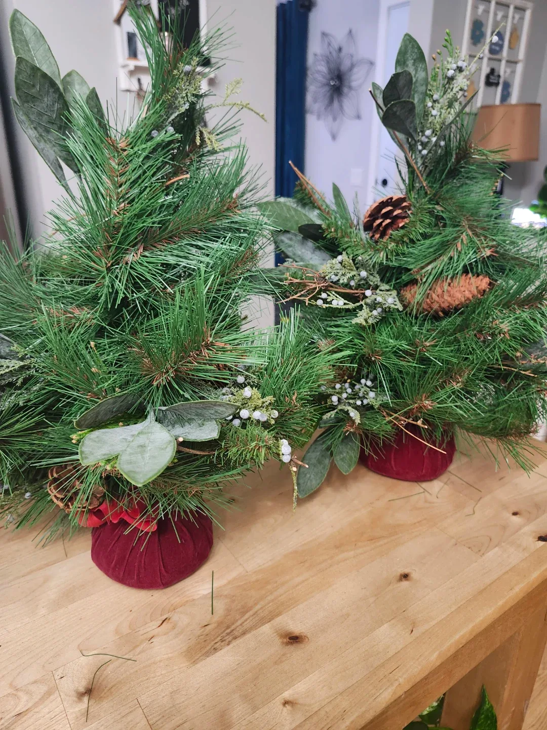 Miniature Christmas Trees - Set of 2