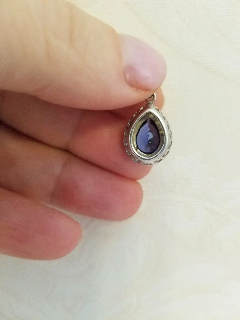 Blue sapphire Sterling Silver pendant image indicator(5)