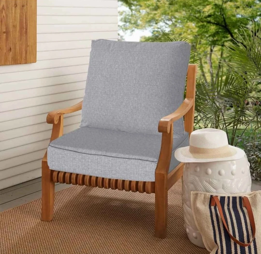 Outdoor Chair Cushions - Gray, Water Repellent