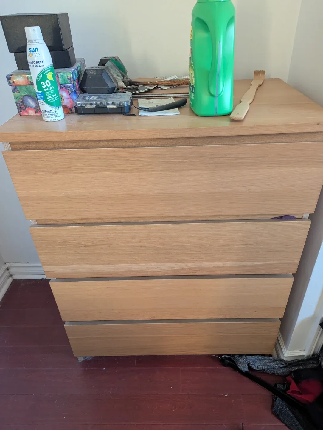 Ikea Wooden 4-Drawer Dresser