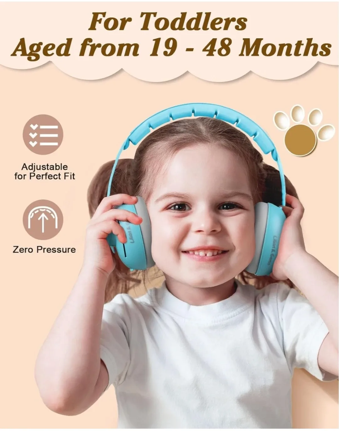 2-in-1 Baby Earmuffs Headphones protection image indicator(5)