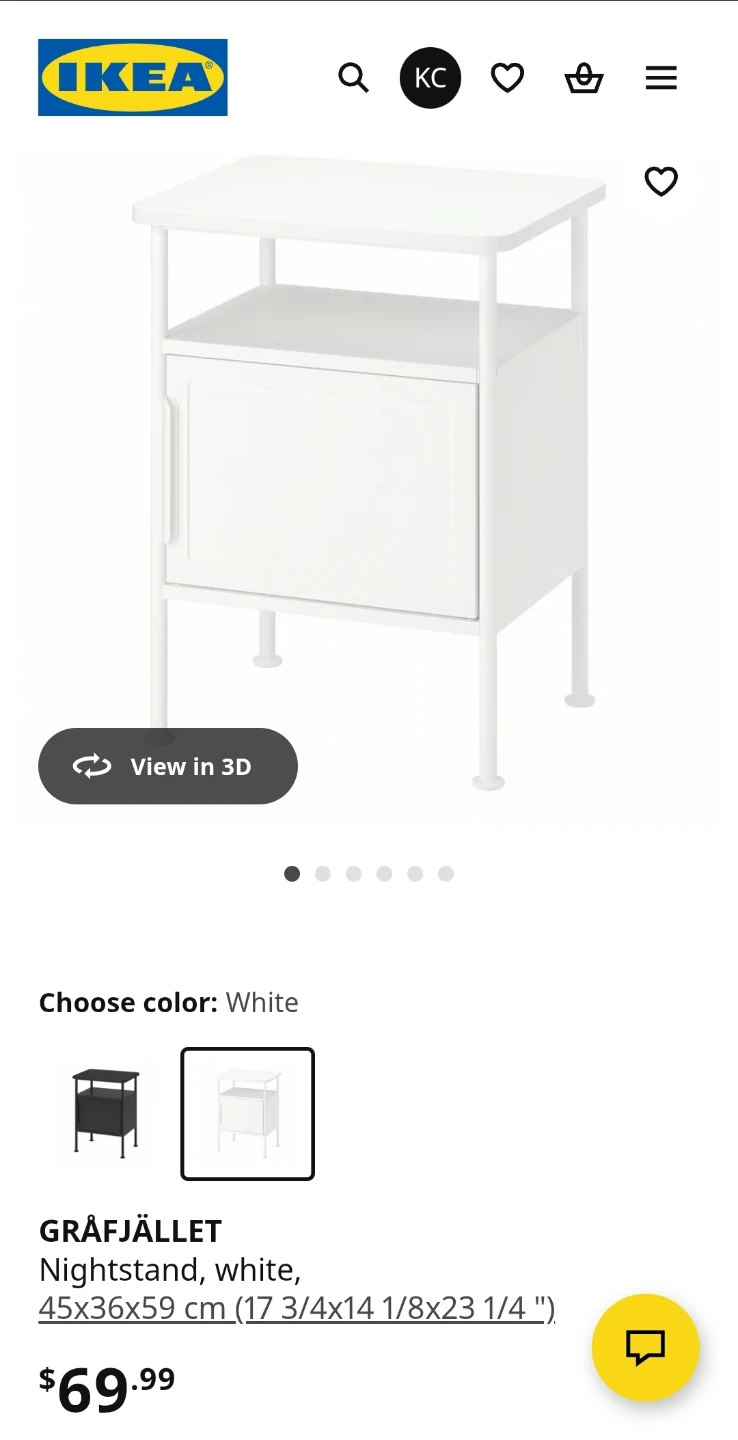 IKEA Gräfjället White Nightstand - New in Box! - photo 4