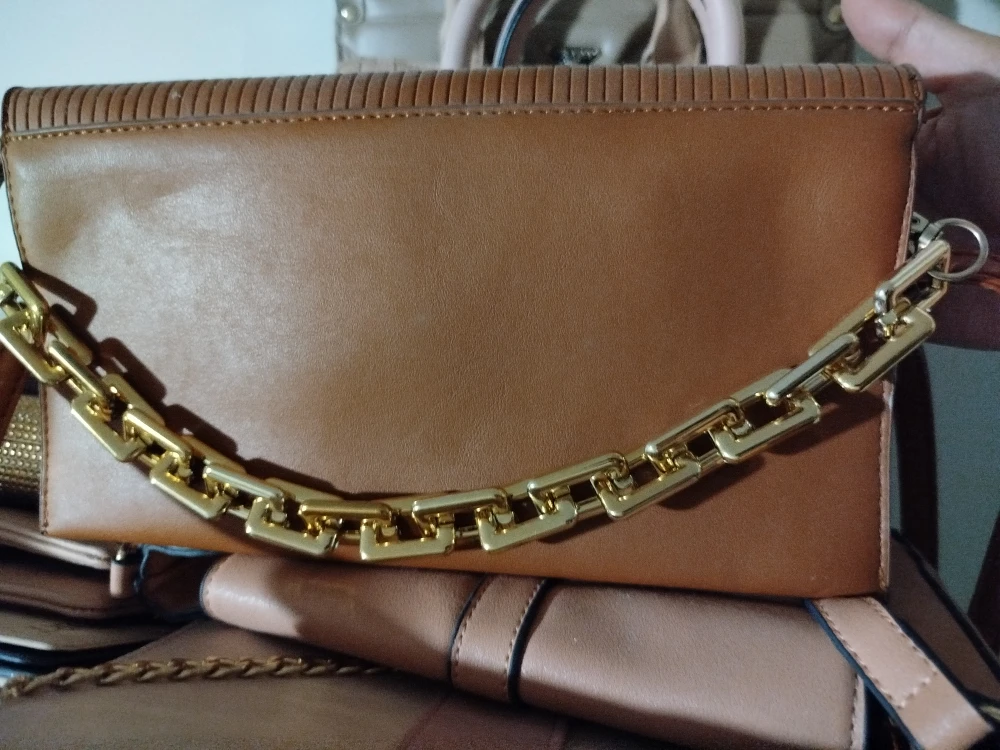 Brown Clutch with Gold Chain - photo 2