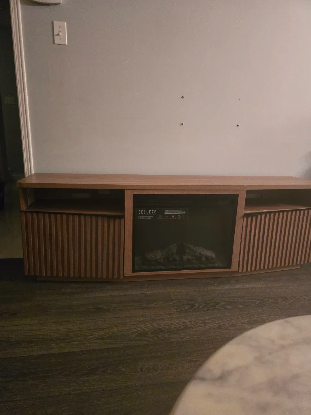 Belleze Fireplace TV Stand image indicator(2)