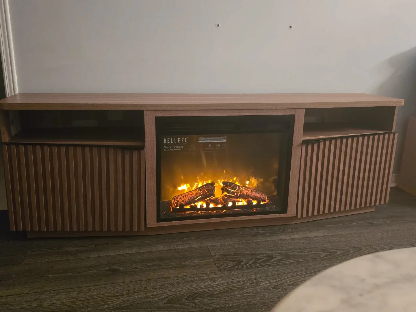 Belleze Fireplace TV Stand image indicator(3)
