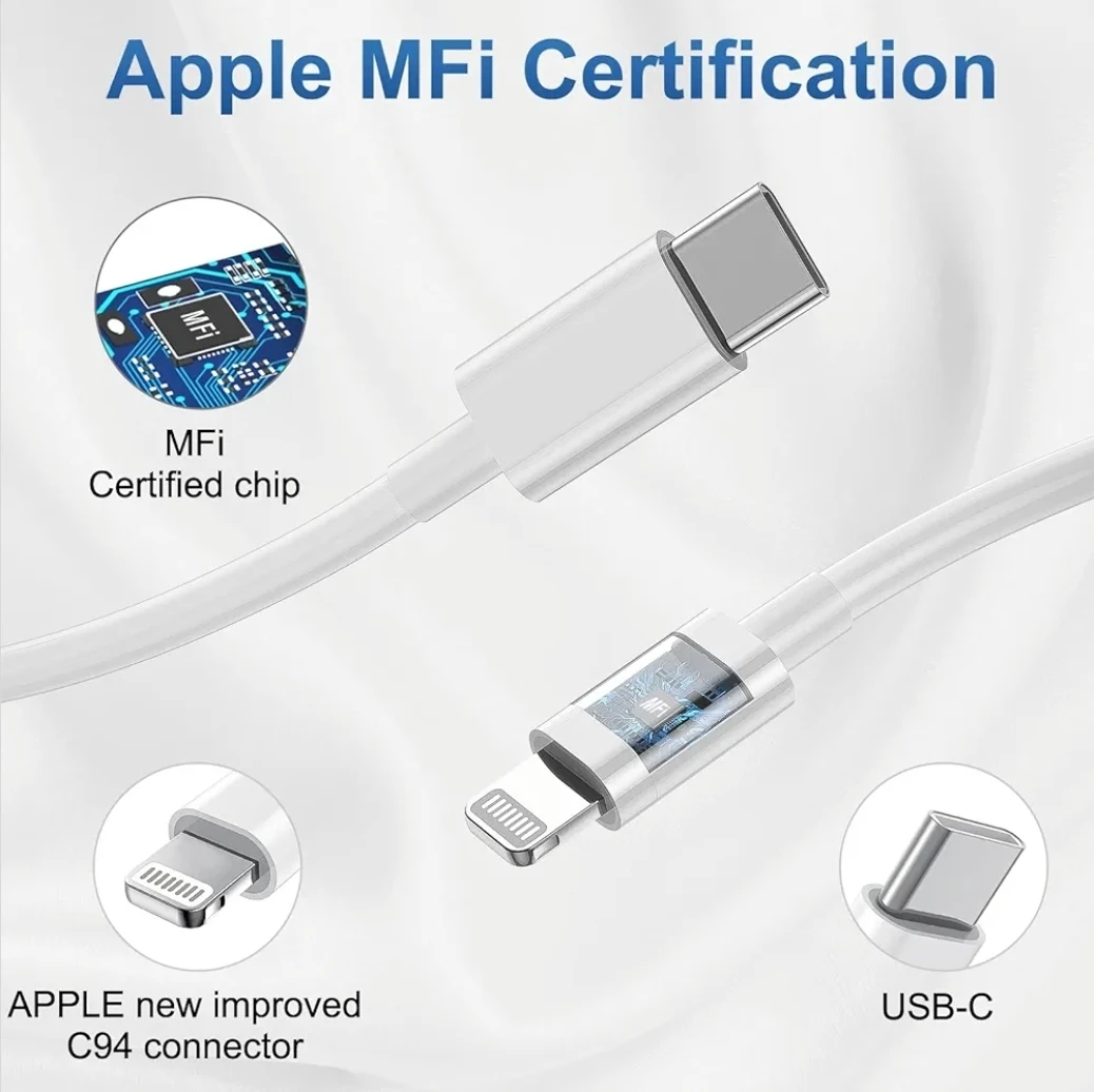 iPhone Fast Charger 2-Pack – 2 USB-C Wall Blocks + 2x 6FT Li - photo 4