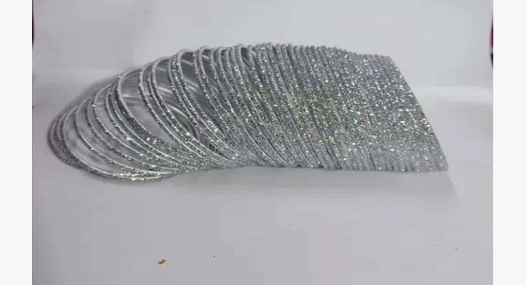 Silver Glitter Bangles Set - photo 2