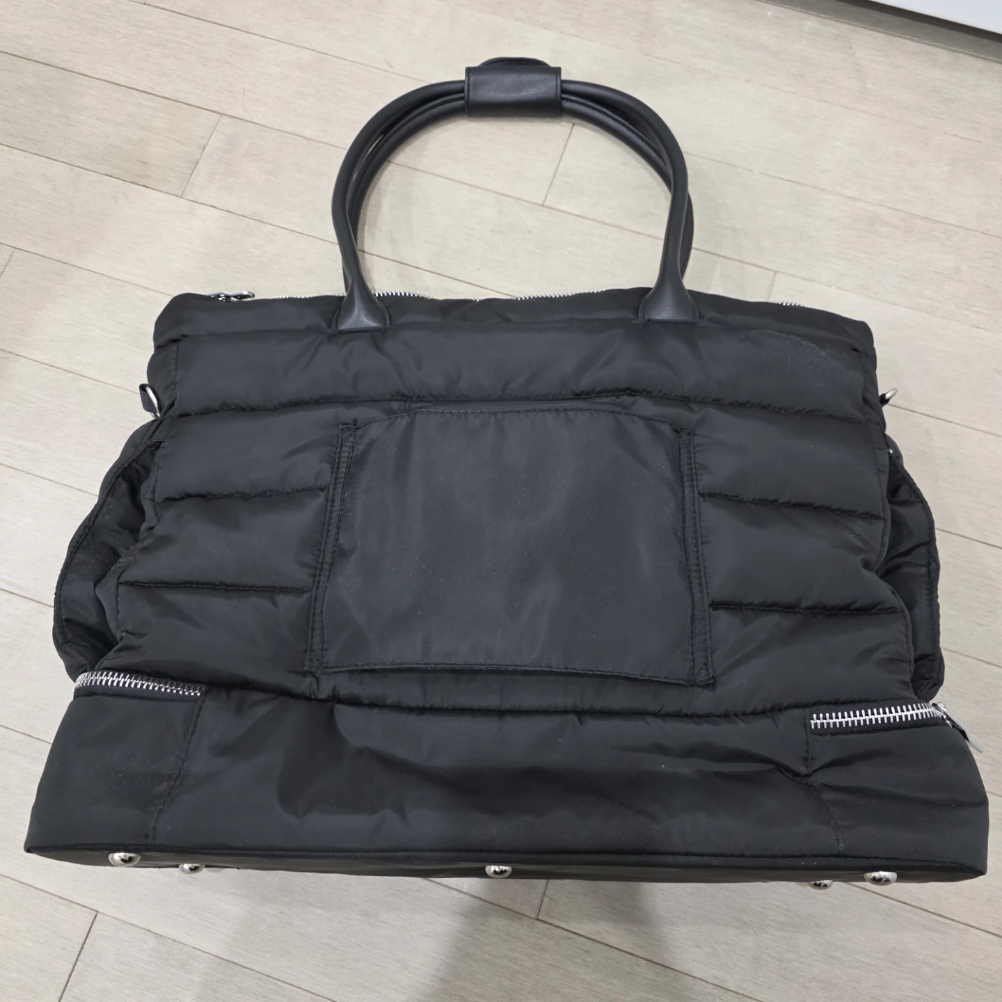 Black Puffer Tote Bag - photo 3