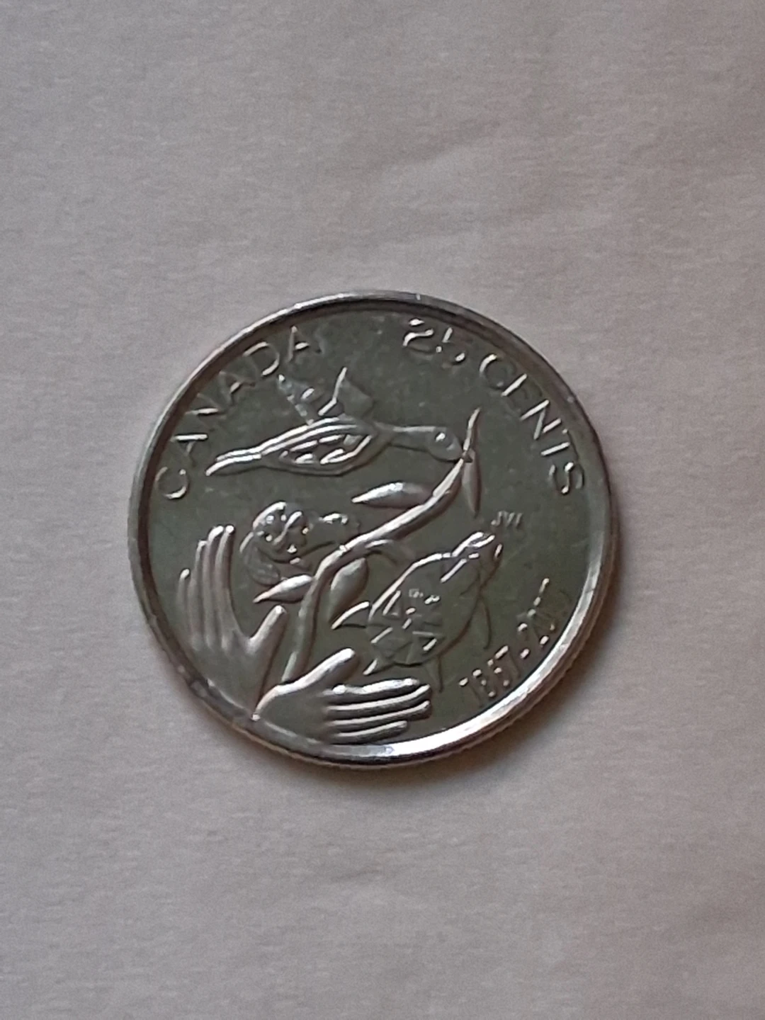 2017 Canadian "Hope for a Green Future" 25-cent coin