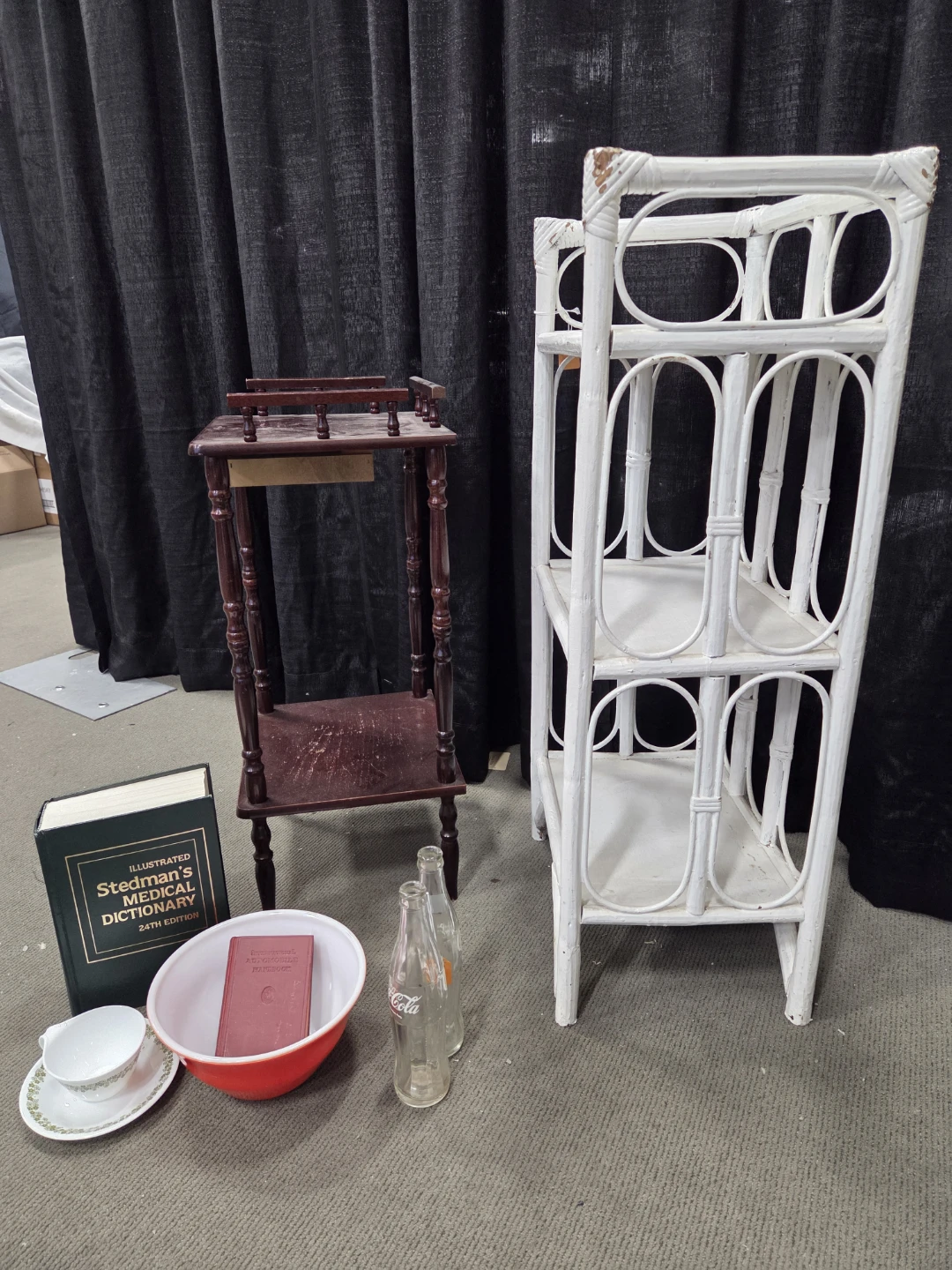 White Wicker 3-Shelf Plant Stand - photo 4