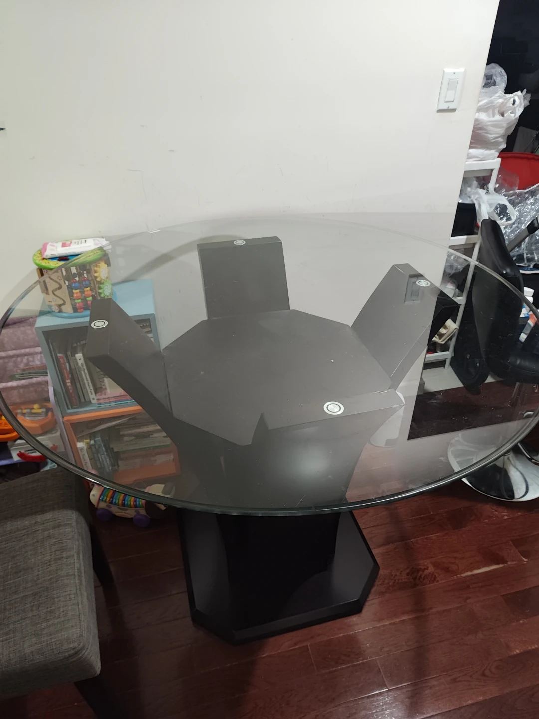 Glass Top Round Dining Table