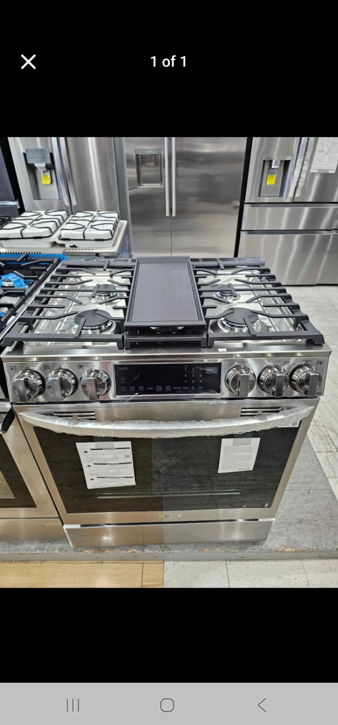 New LG 30in Stainless steel gas stove