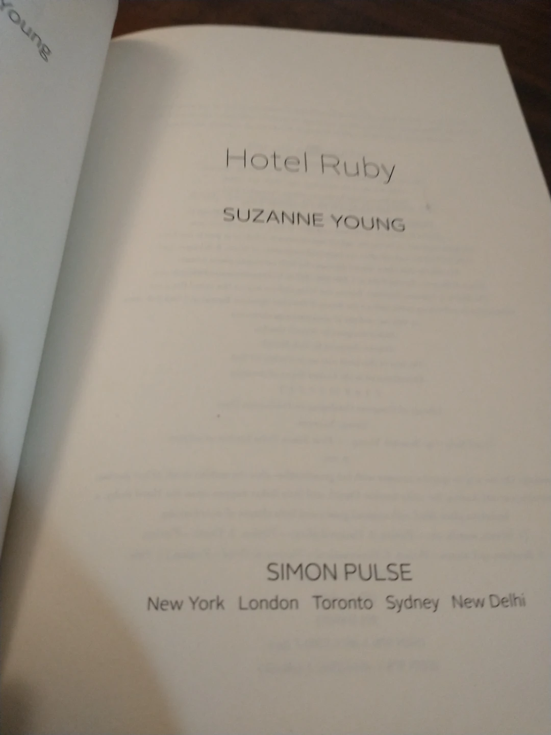 Hotel Ruby by Suzanne Young Book - photo 3