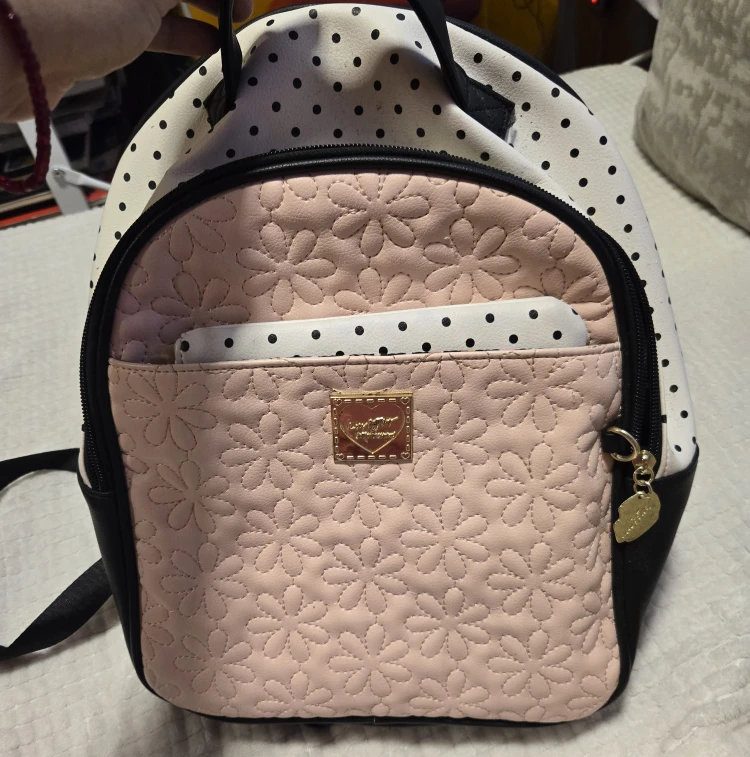 Betsey Johnson Pink Daisy Backpack with Matching Pouch - photo 2
