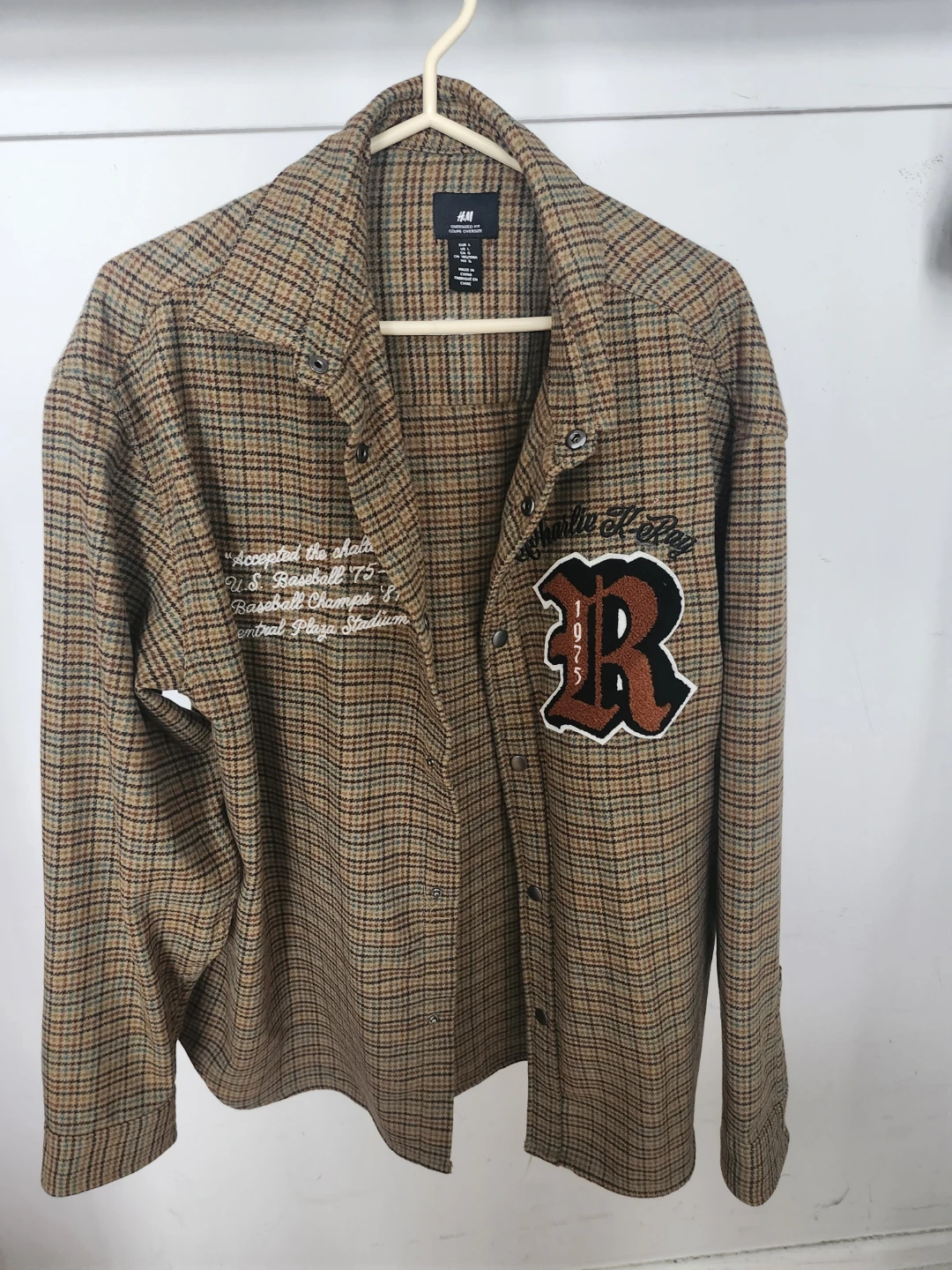 H&M Plaid Oversized Fit Shirt Jacket - photo 3