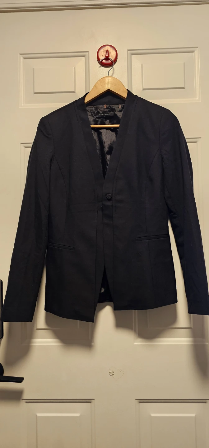 Elie Tahari Black Blazer Jacket UK 10