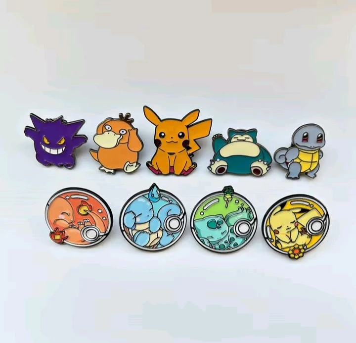 Pokemon Enamel Pins & COMPLETE Pokemon Gym Badge Collection - photo 3