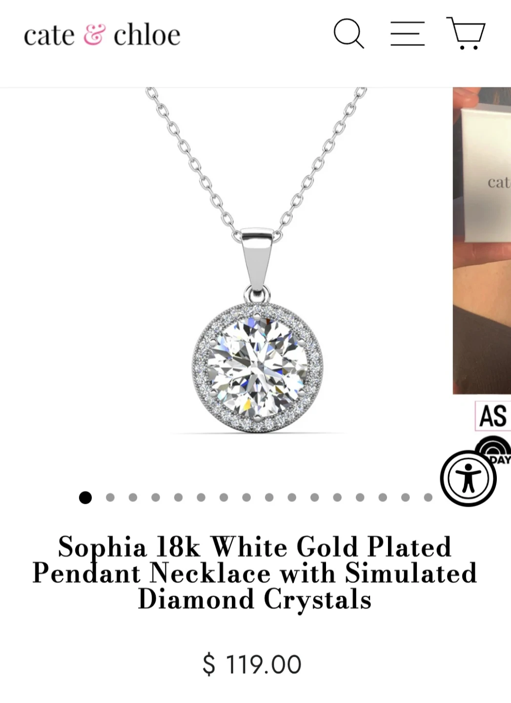 Cate & Chloe Sophia Pendant Necklace - New! - photo 3