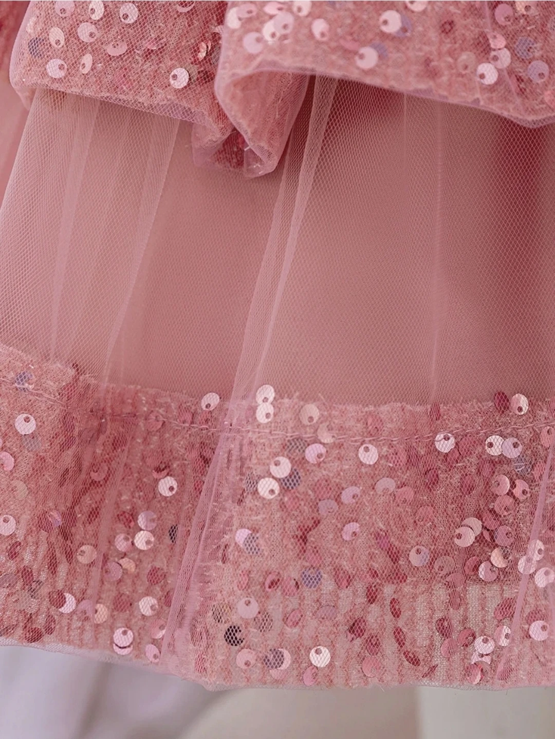 Pink Tulle Dress with Sequins - photo 5