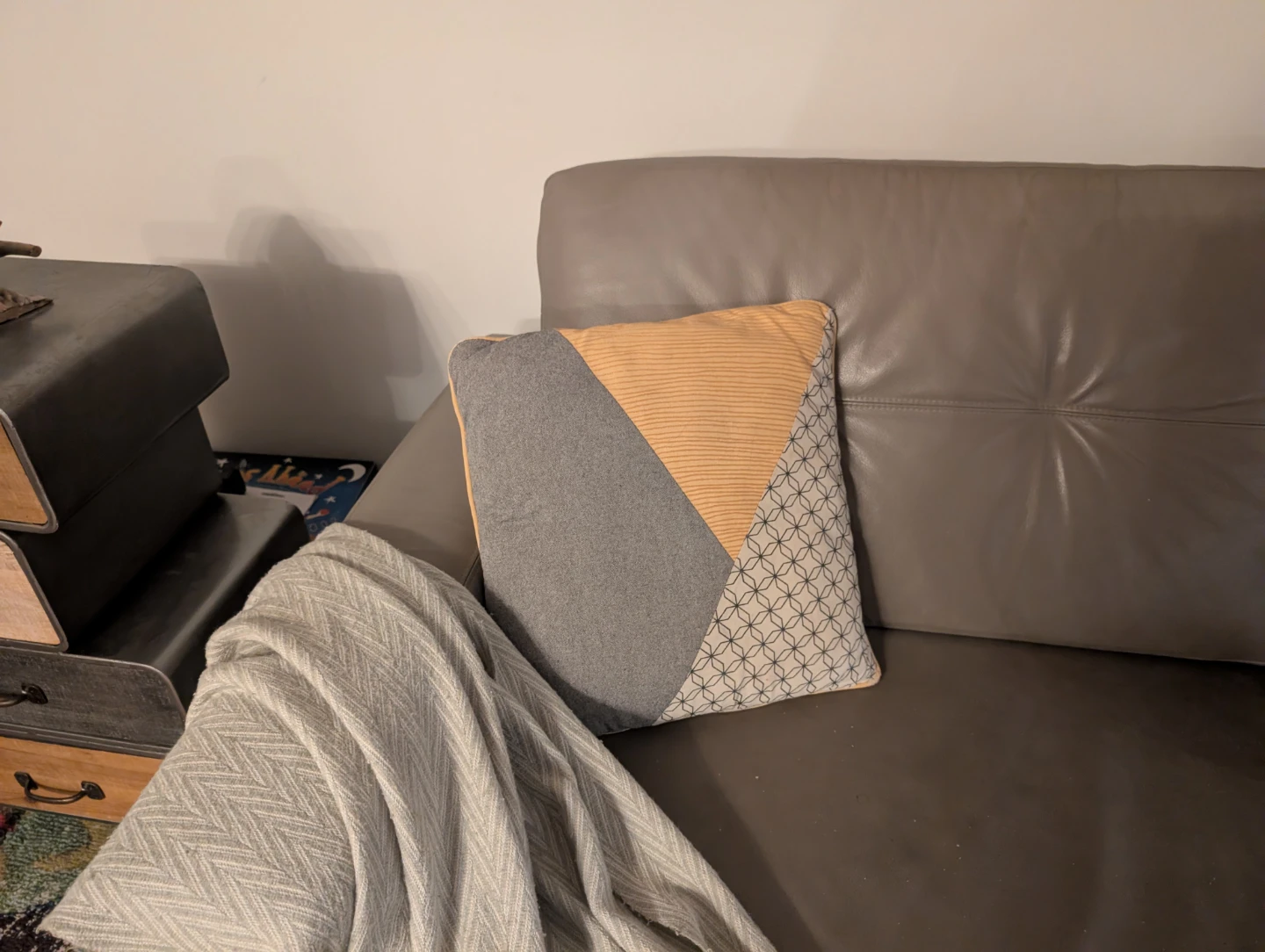 Geometric throw pillow