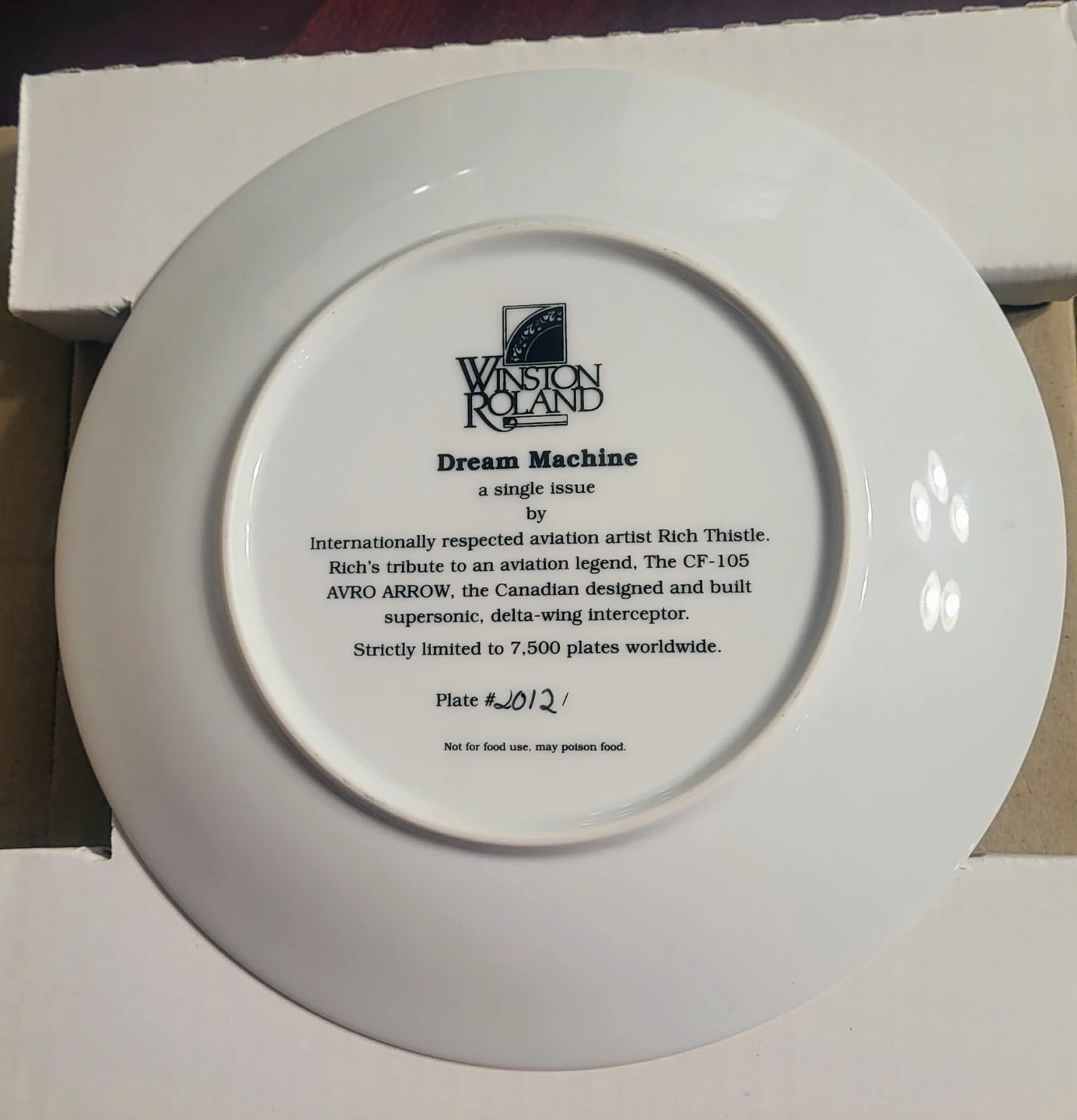 🥕Winston Roland Dream Machine Plate #2012 - photo 2