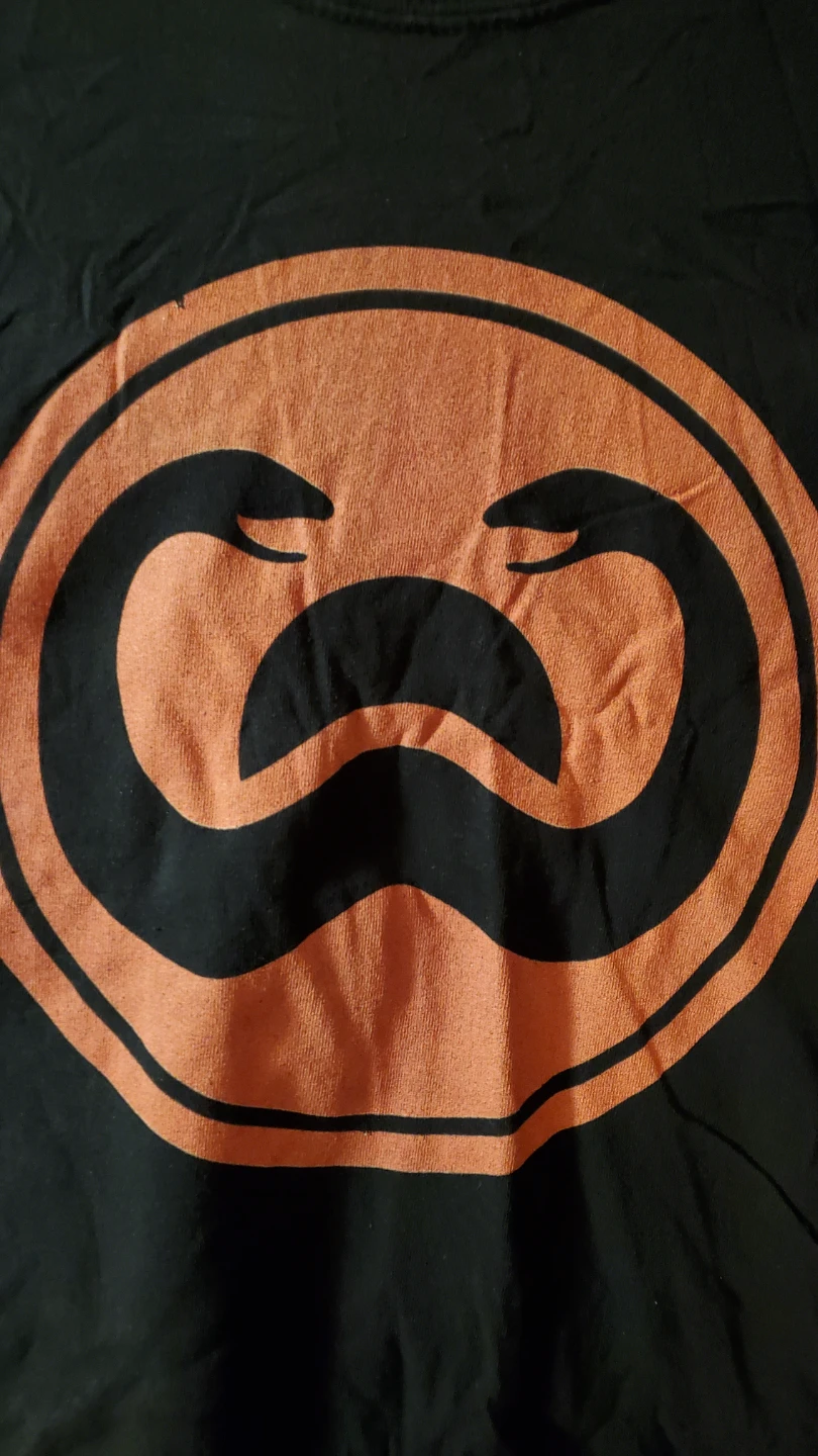 Black T-Shirt with Orange Snake Logo
