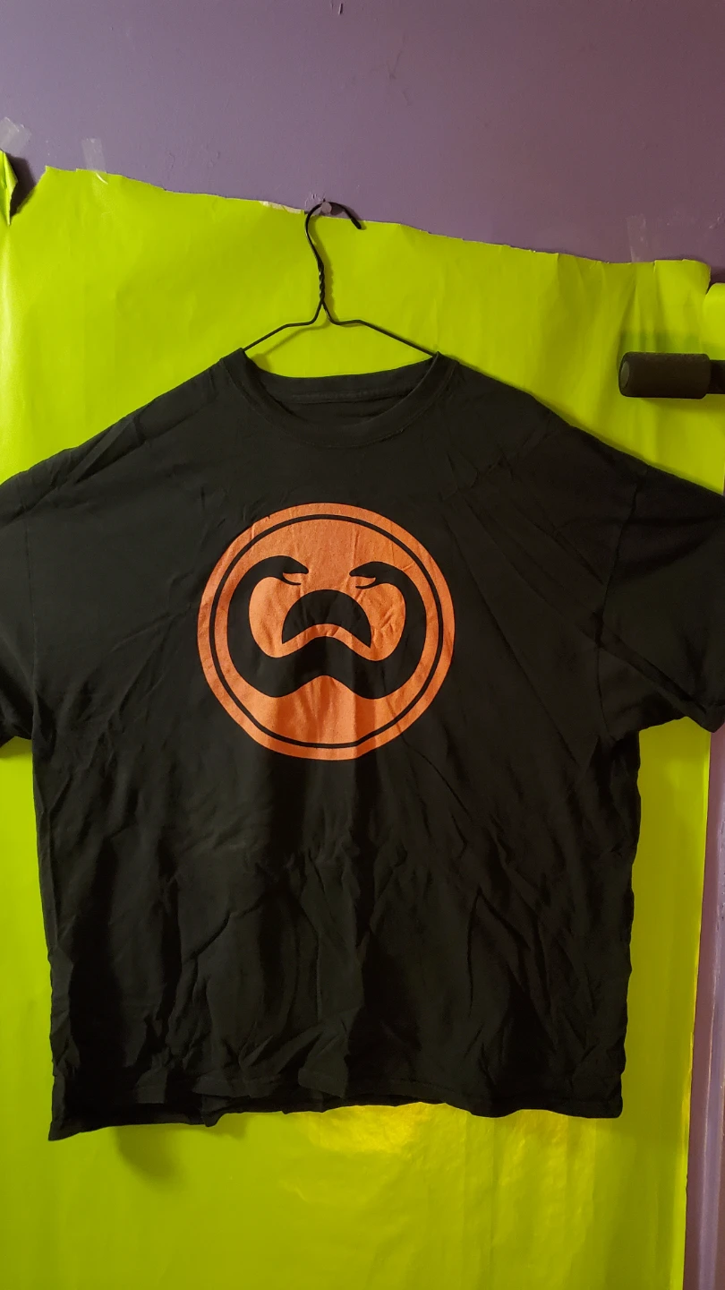 Black T-Shirt with Orange Snake Logo - photo 2