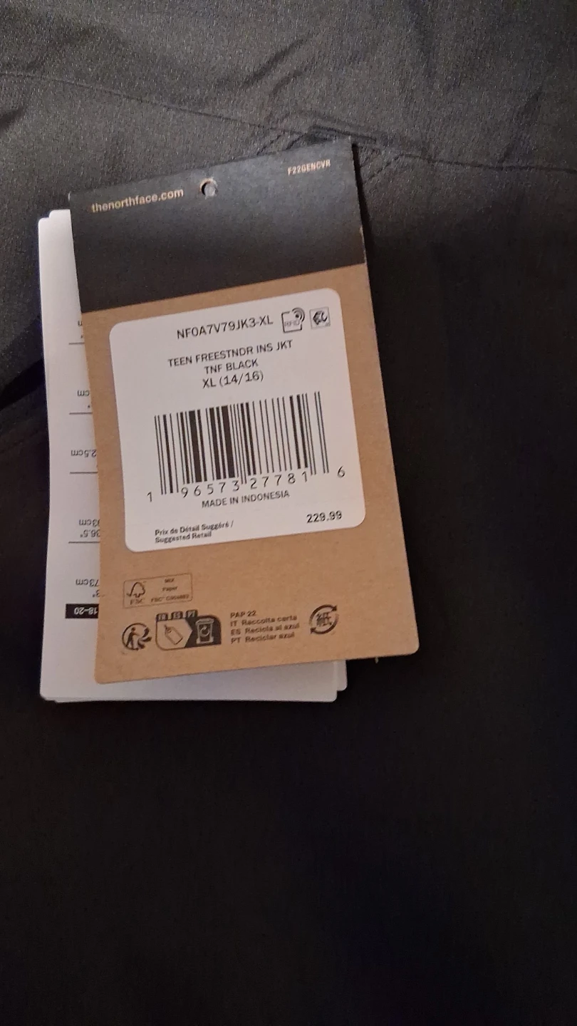 The North Face Teen Freestndr Ins Jkt XL - photo 2