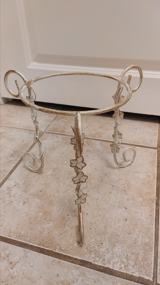 Glass Bowl with Metal Stand - photo 4