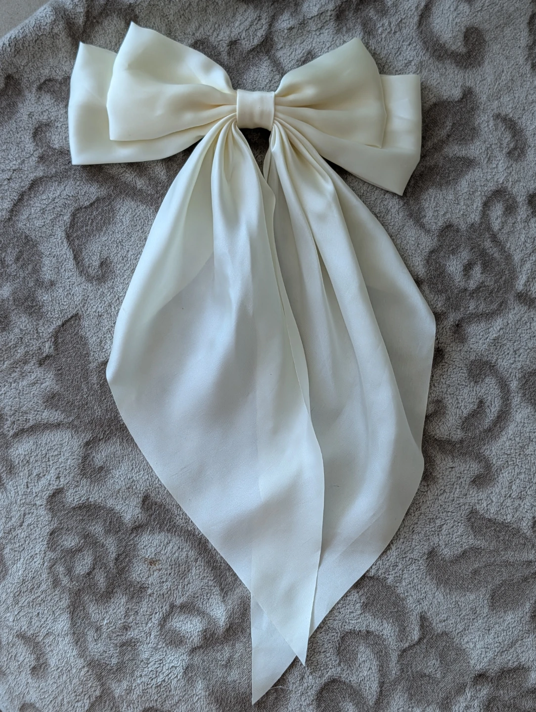 Cream Oversized Bow Hair Clip - photo 5