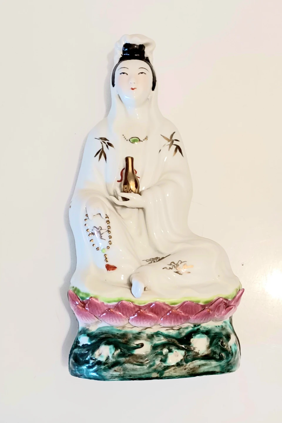 Vtg Kuan Yin Jingdezhen Porcelain Statue - photo 5