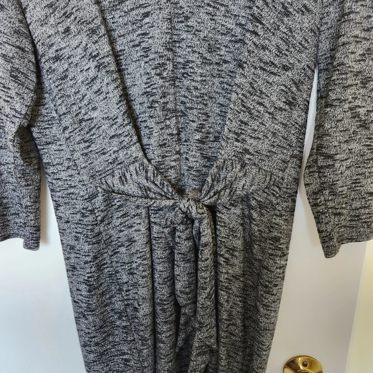 Maurice Grey Spacedye 3/4 Sleeve Tie Front Dress - photo 3