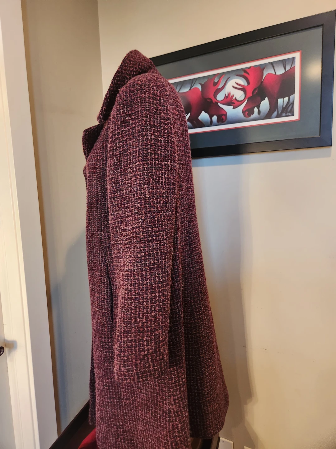 VINTAGE Wool blend tweed dress Coat - photo 4