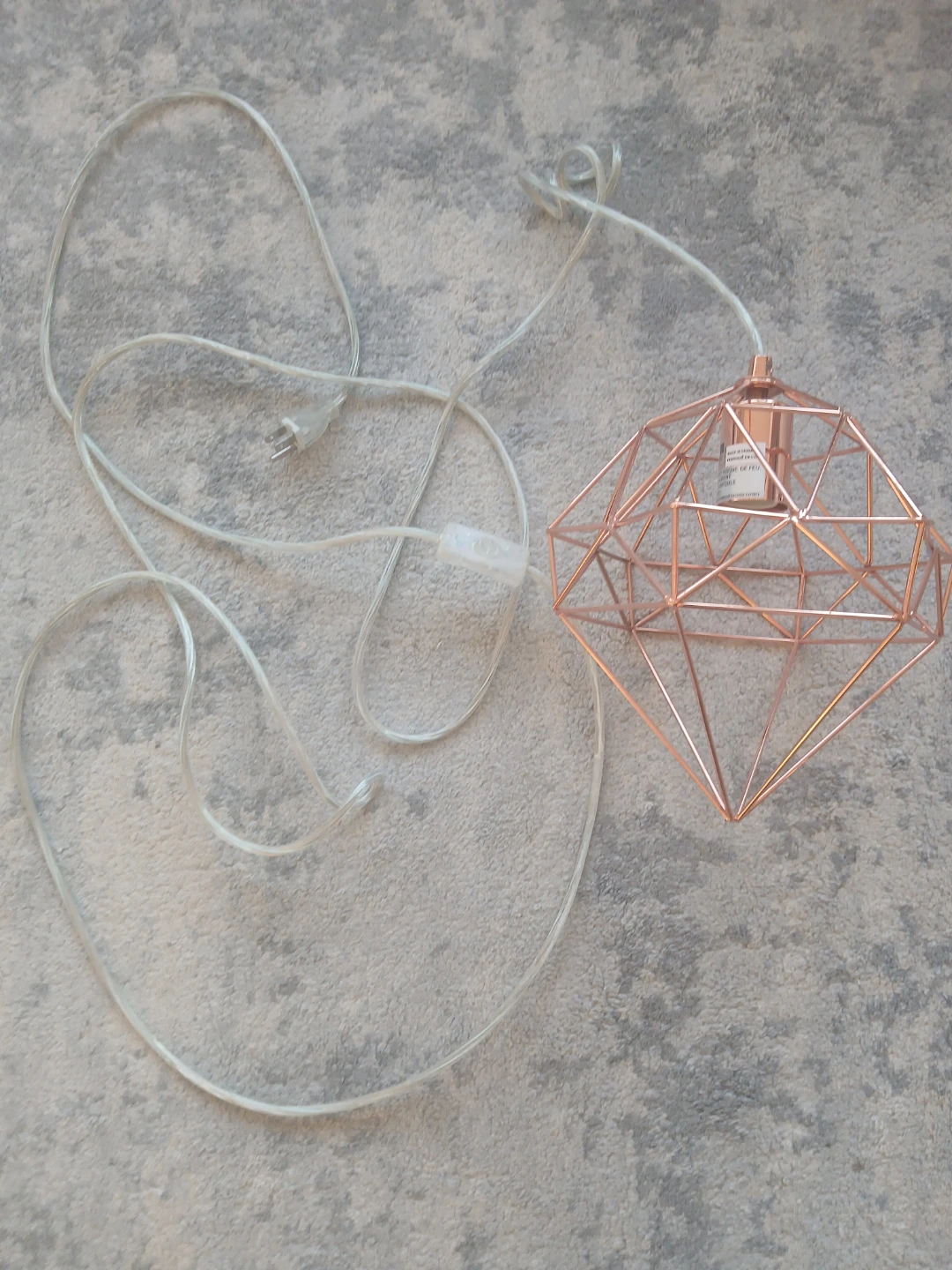 2 Ikea KRUSNING Paper Lamp / Geometric Copper Pendant Light - photo 4