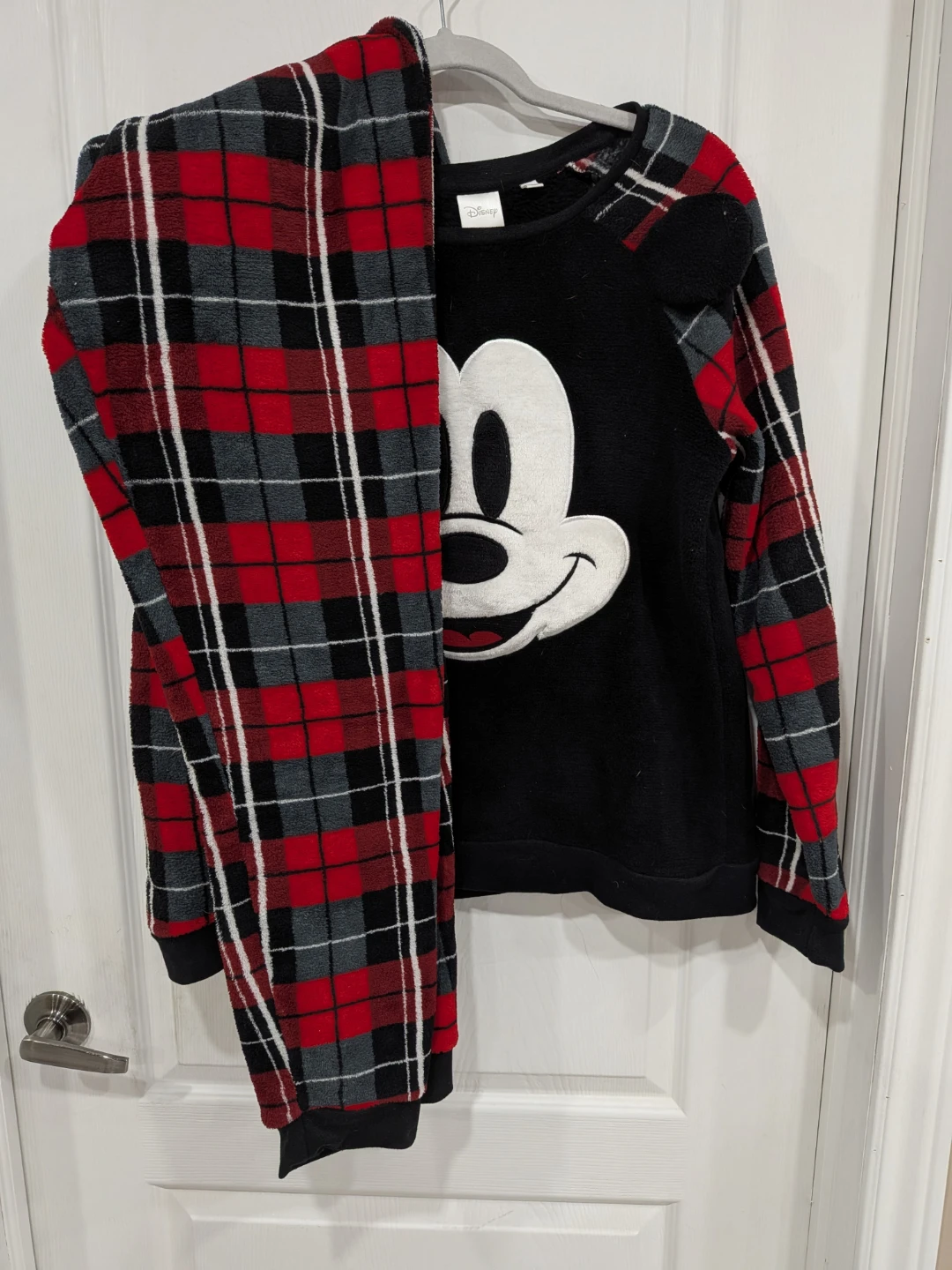 Disney Fleece Mickey Mouse Plaid Pajama Set - photo 3