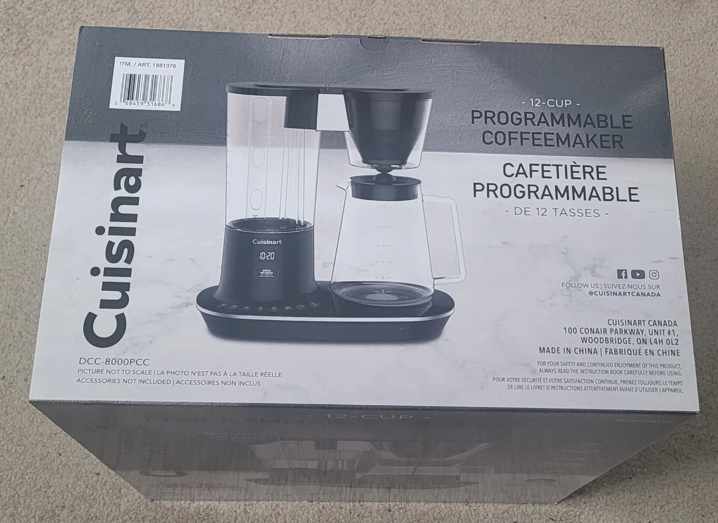 Cuisinart 12-Cup Programmable Coffeemaker - New in Box!