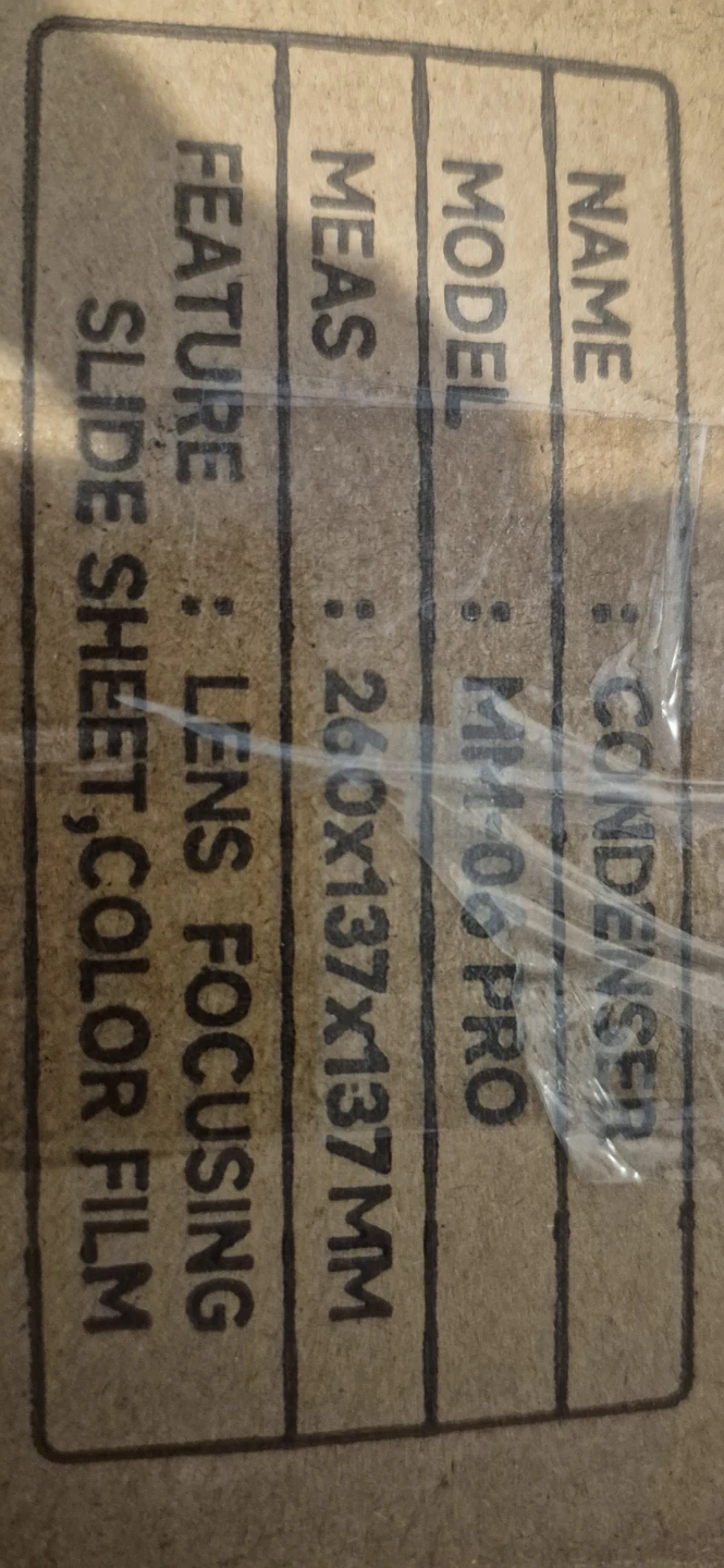 Condenser MM 06  Pro Lens Focusing