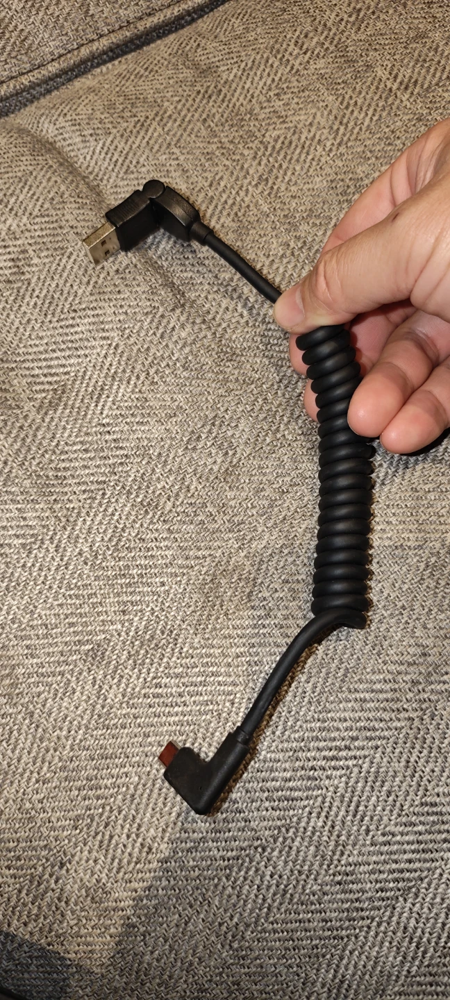 Black USB to Type-C Coiled Cable - photo 2