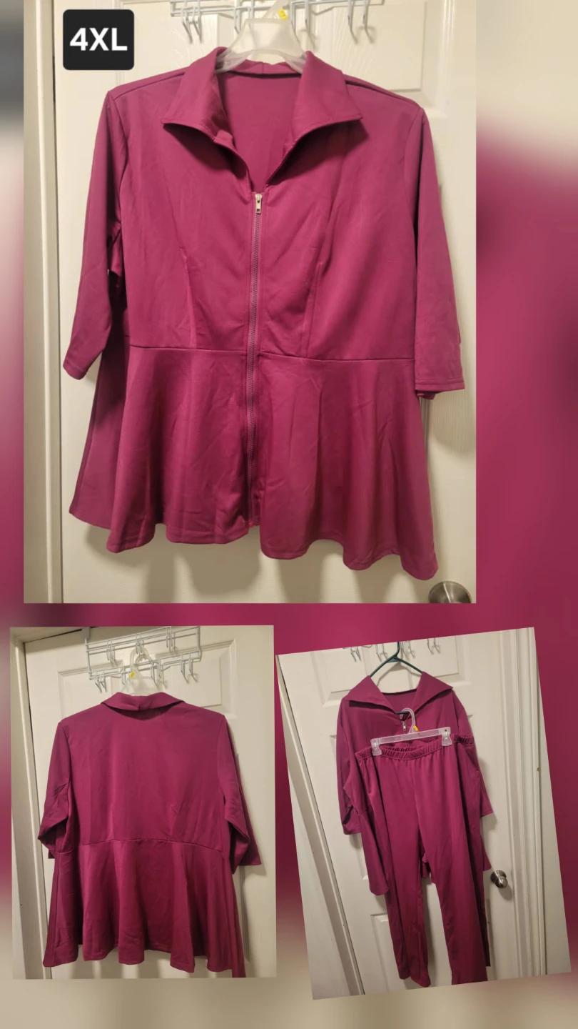 4XL Magenta Pant Suit