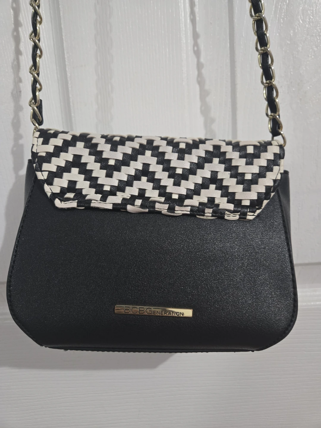 BCBGeneration Black & White Crossbody Bag