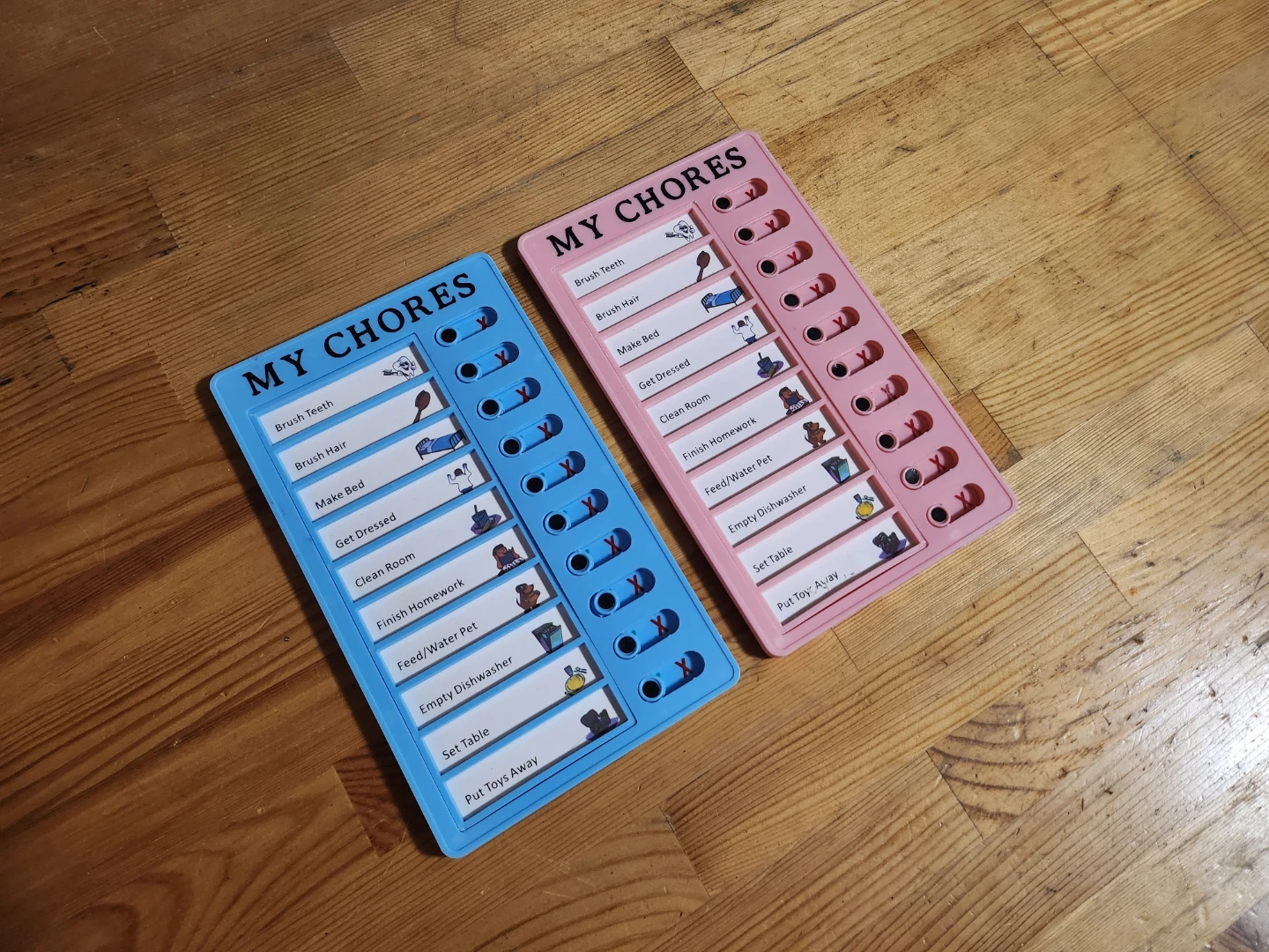 My Chores Responsibility Chart - Blue & Pink ❤️