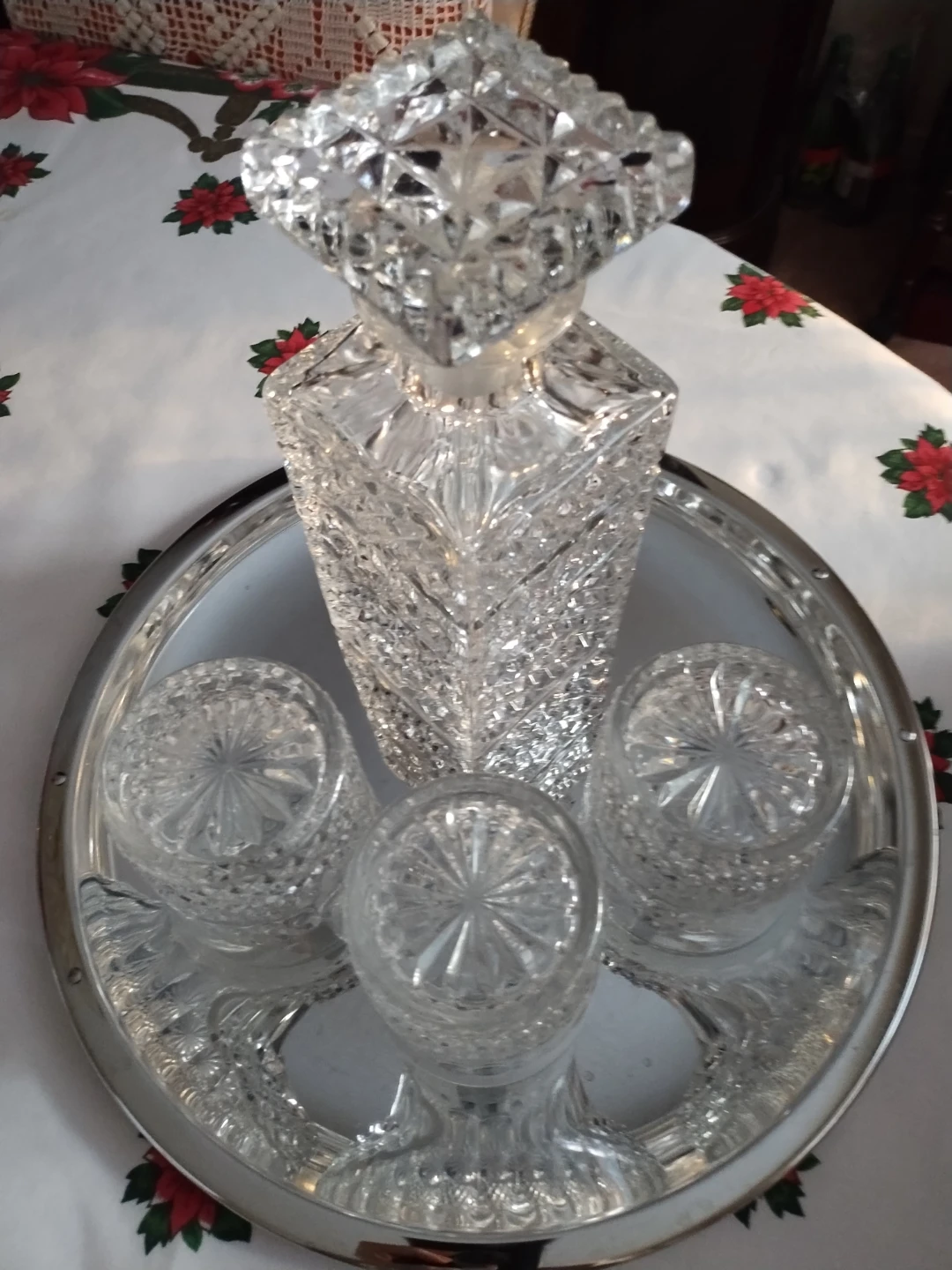 Crystal Decanter Set with Glasses