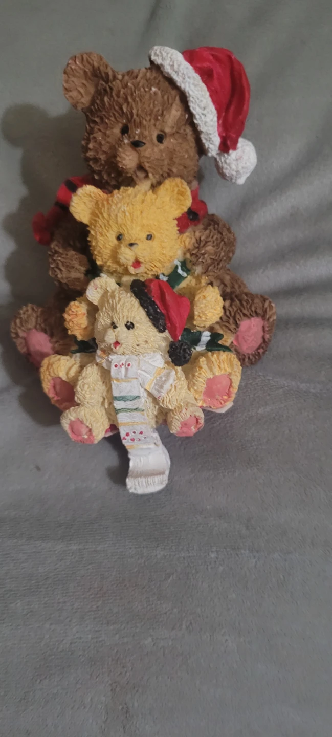 Christmas Teddy Bear stocking holder