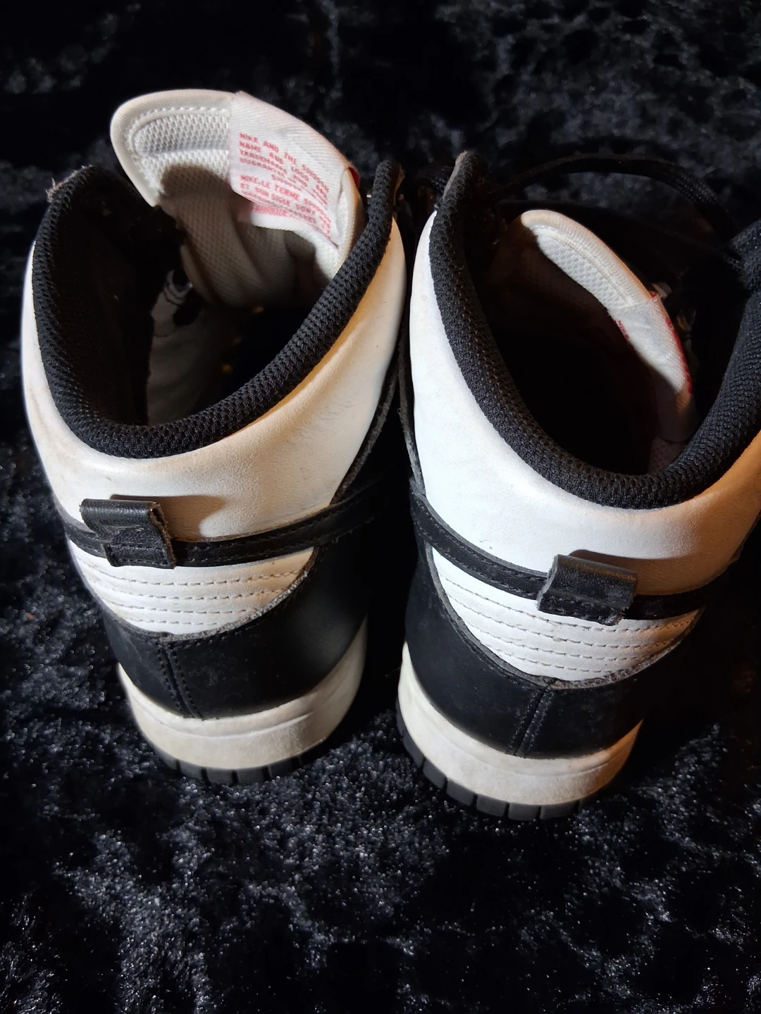 Nike Dunk High Top Sneakers Black White Men's Size 10 - photo 5