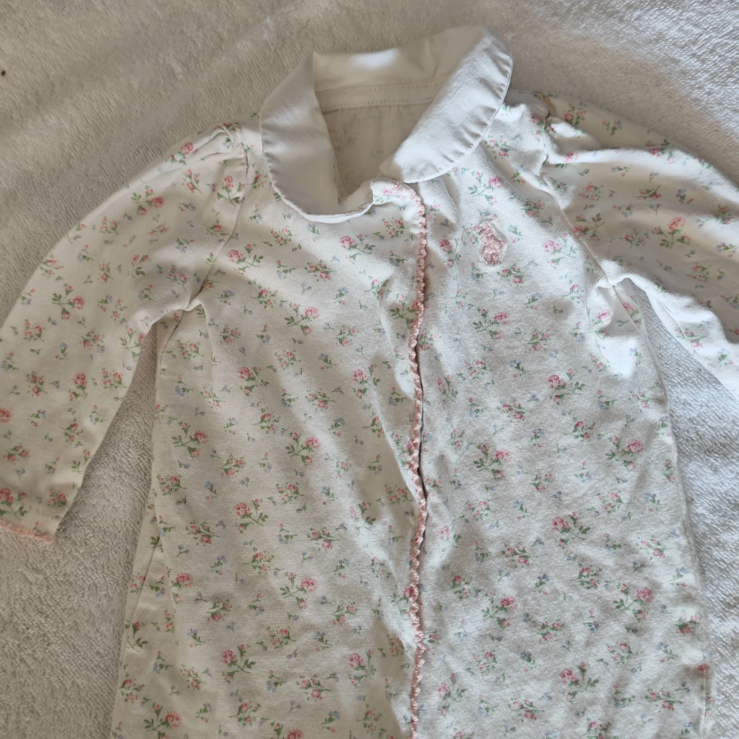 Ralph Lauren Baby Girls Floral Coverall Sleepsuit - photo 5
