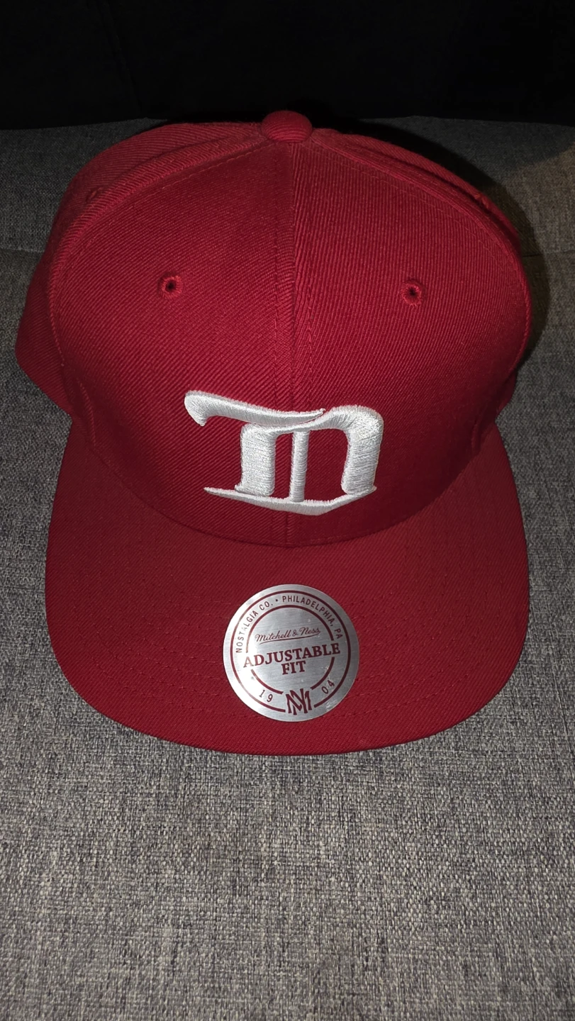 Mitchell & Ness Red Adjustable Snapback Hat