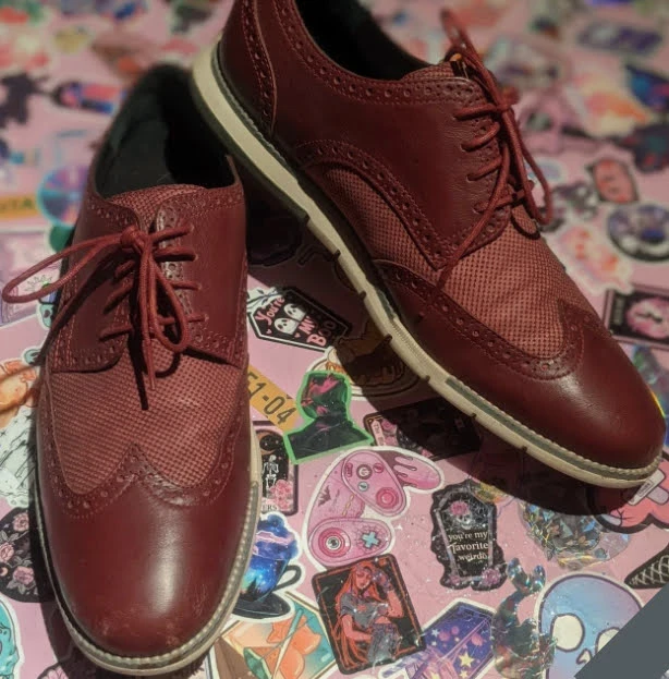Cole Haan "Grand.OS" Wingtip Brogues - Burgundy
