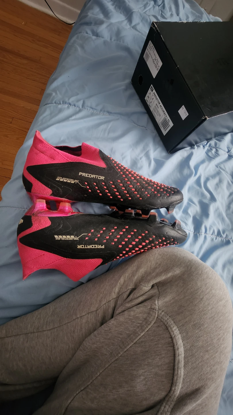 Adidas Predator Accuracy+ FG Soccer Cleats Black/Pink