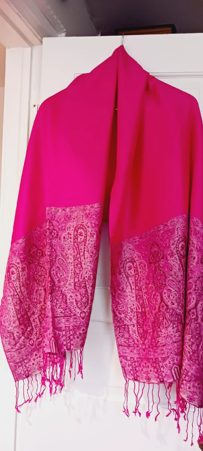 Elegant Comfortable Hot Pink Pashmina Scarf - photo 2