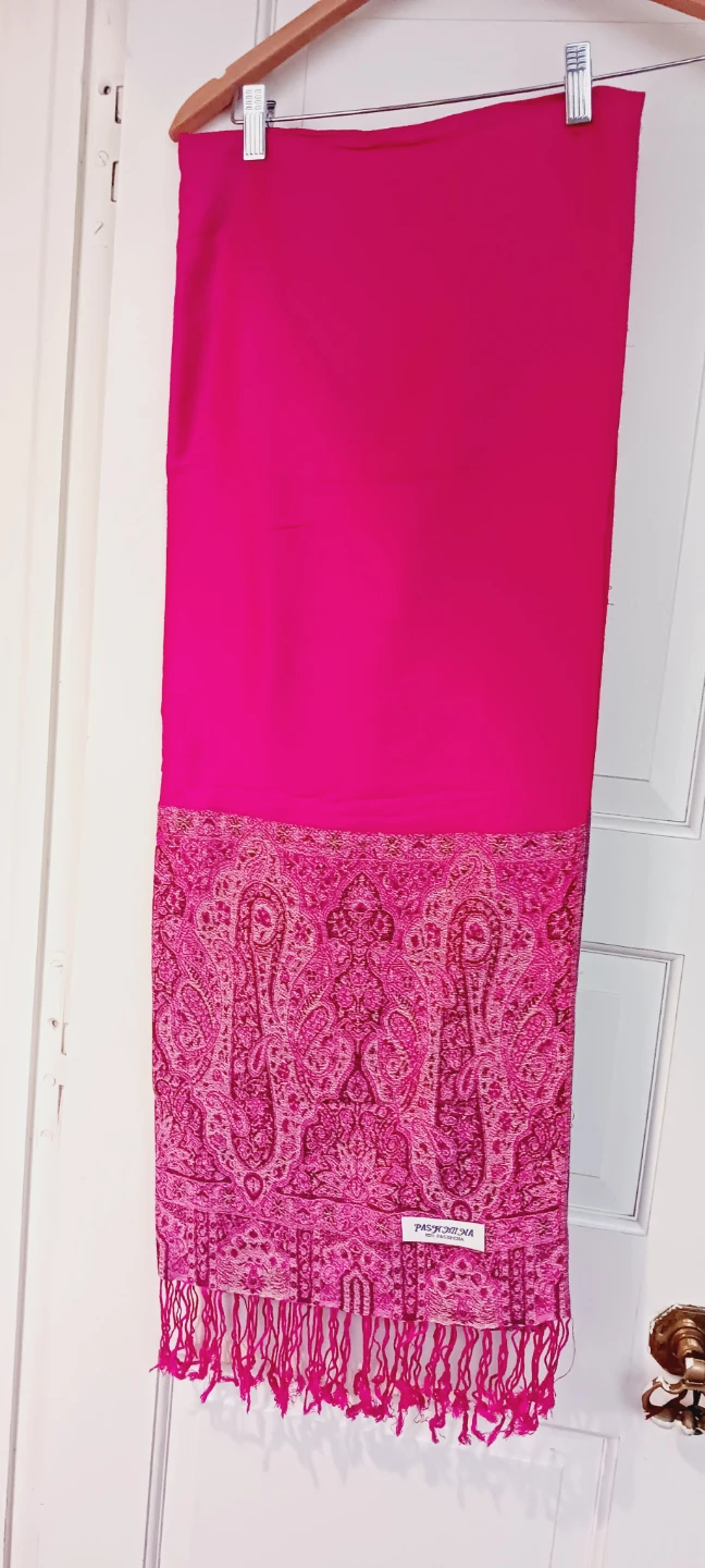 Elegant Comfortable Hot Pink Pashmina Scarf - photo 4
